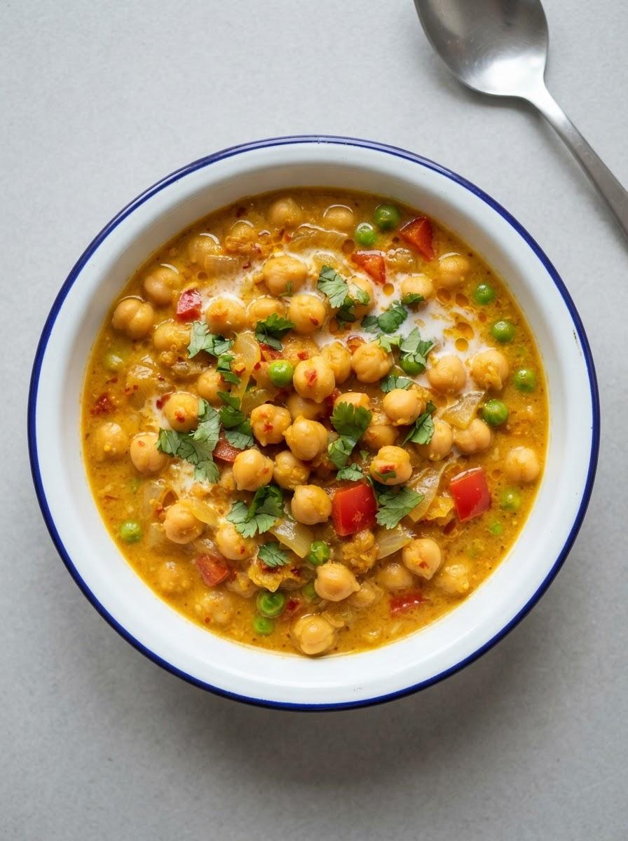 Snelle vegan curry met kikkererwten