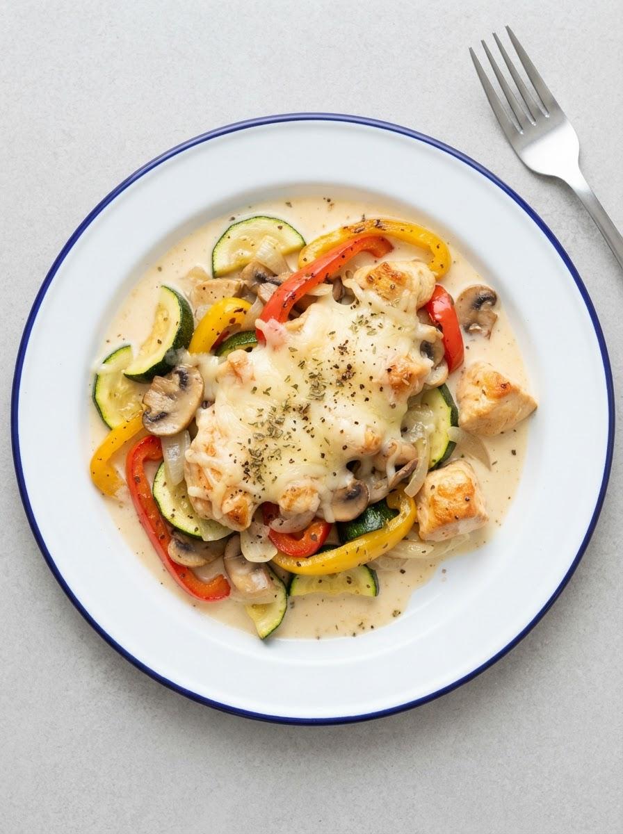 Koolhydraatarme Kip met Courgette en Paprika
