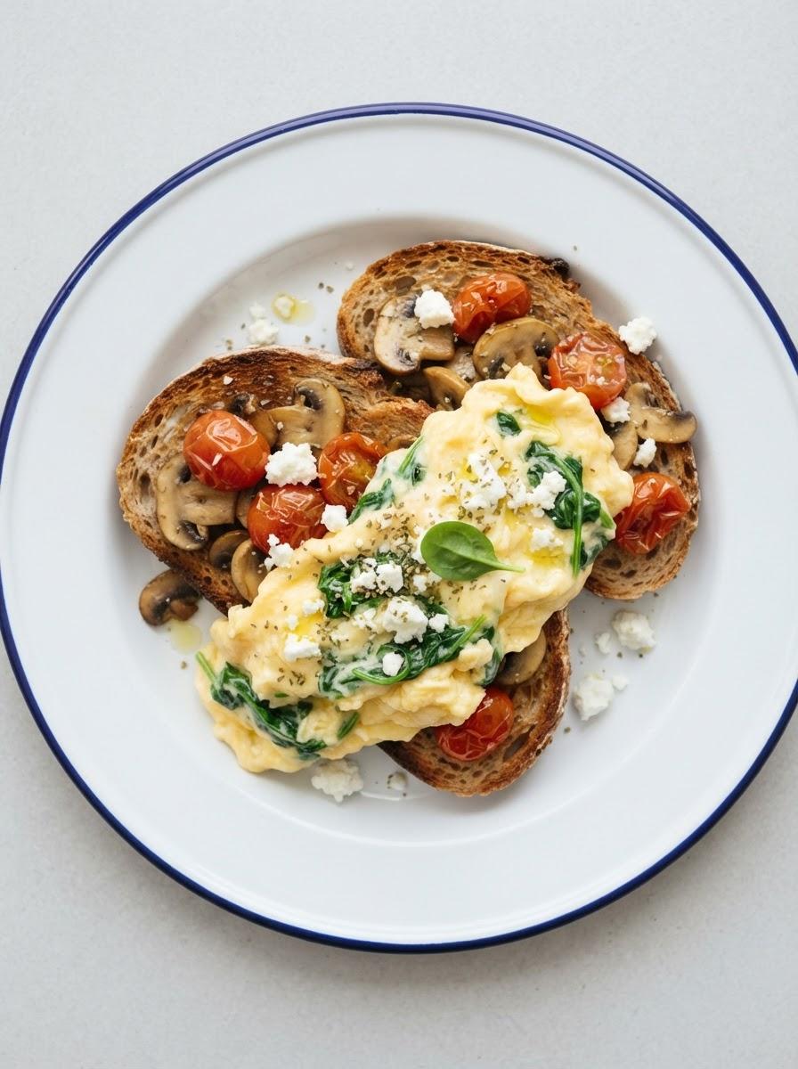 Vegetarisch ontbijtbord