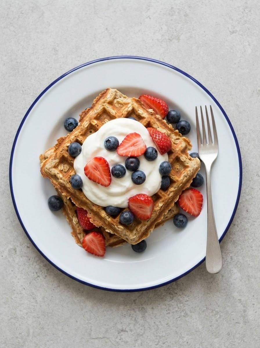 Eiwitrijke wafels met kwark en ei