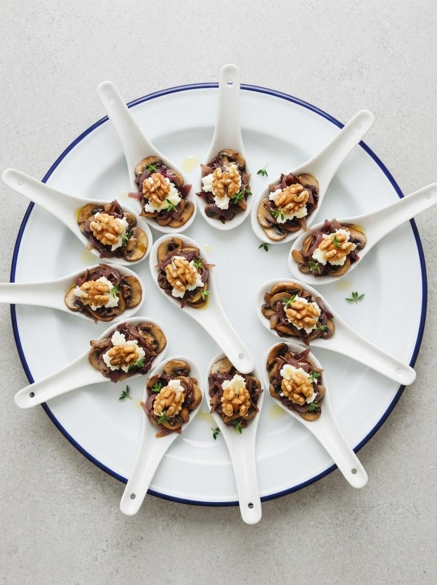 Vegetarische amuses op lepel