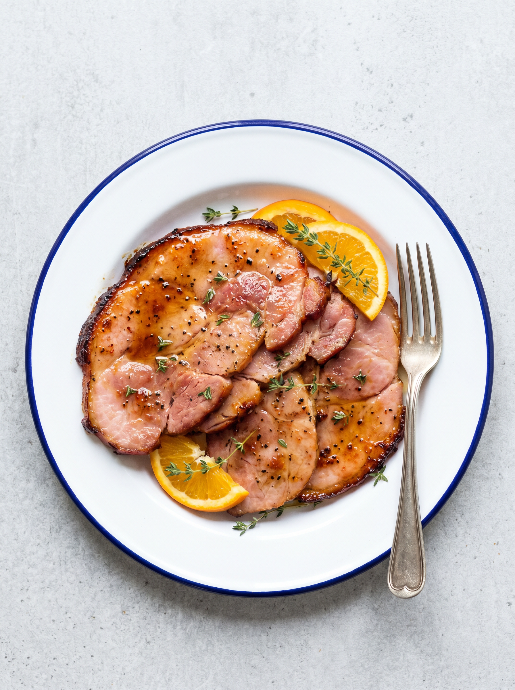 Beenham met honing uit de airfryer