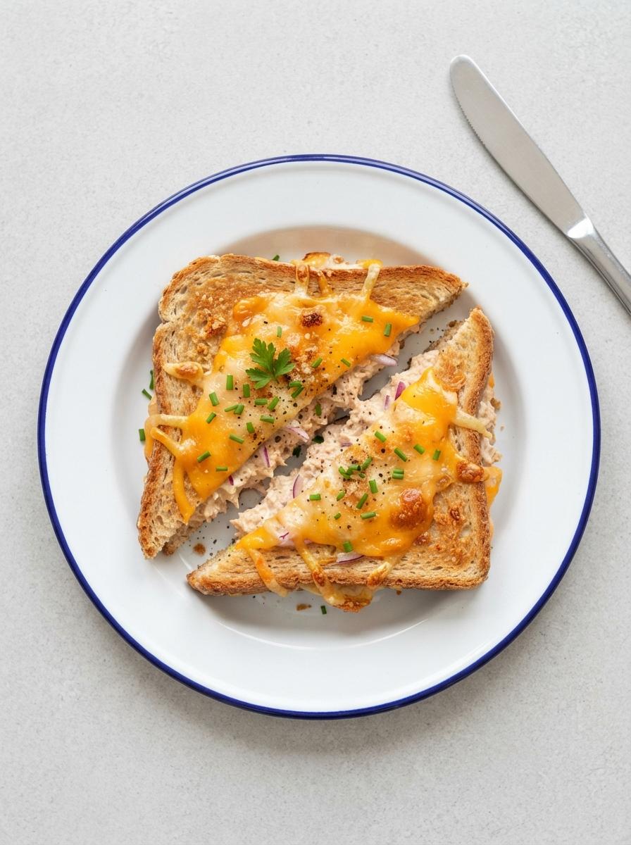 Eiwitrijke tonijnmelt tosti