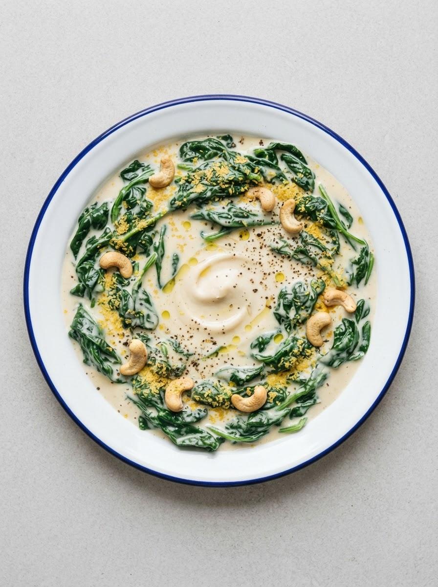Vegan spinazie à la crème