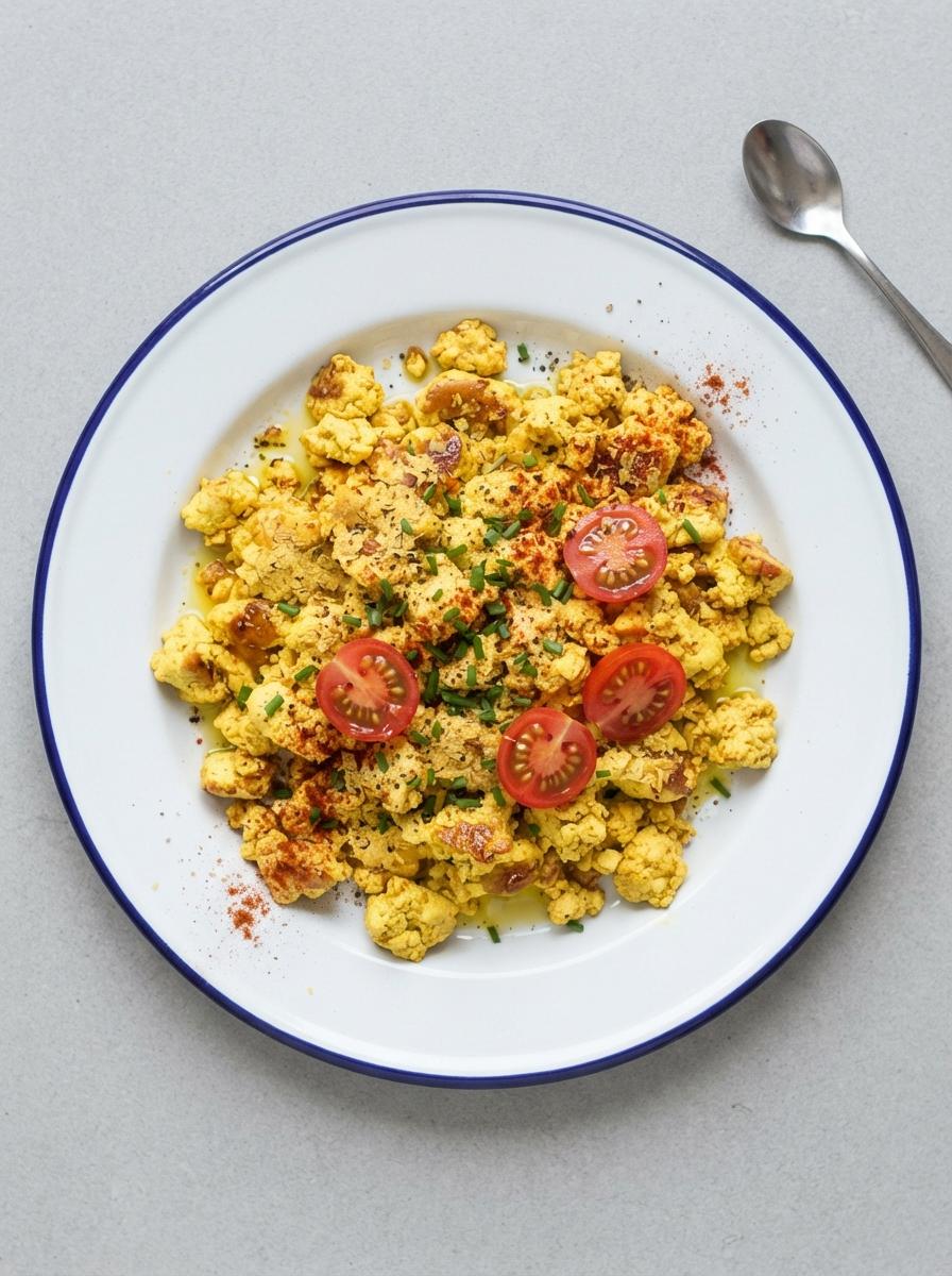 Vegan roerei van tofu