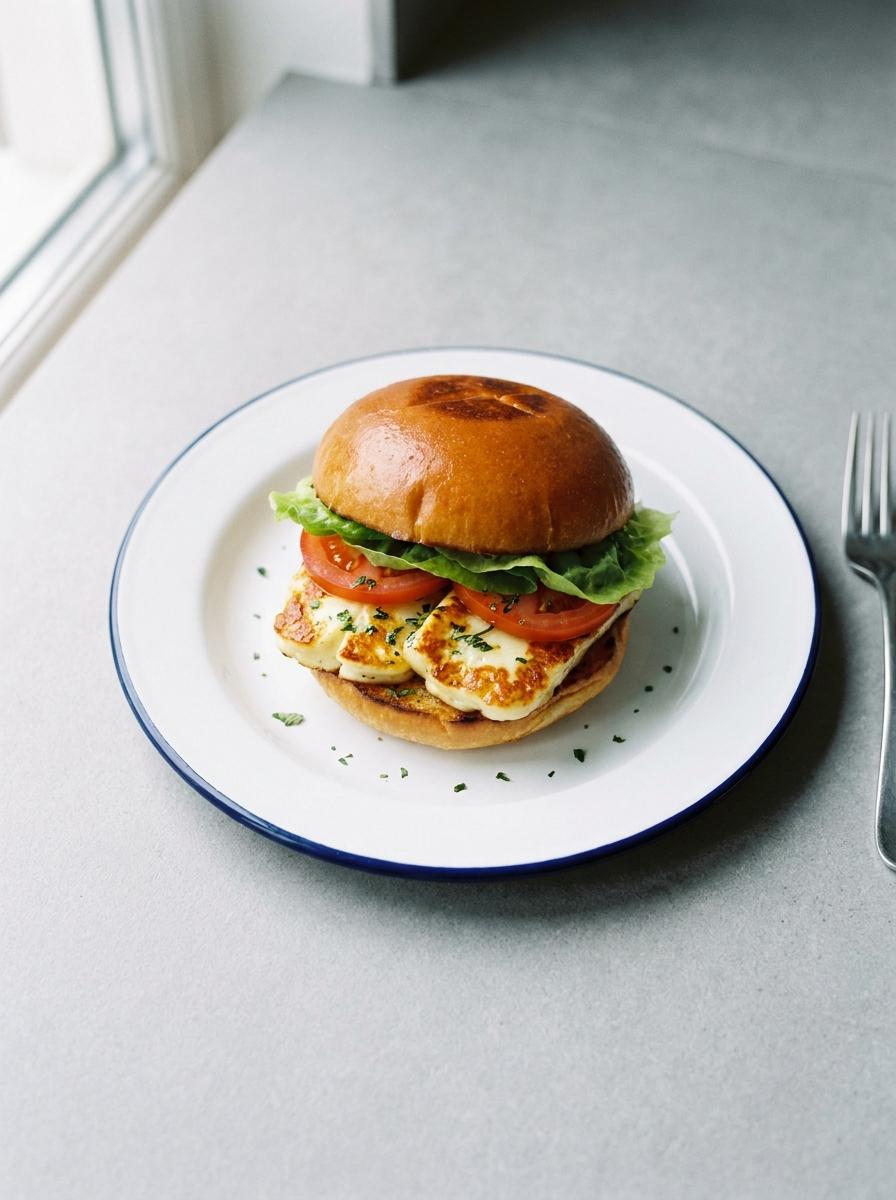 Halloumi Burger uit de airfryer