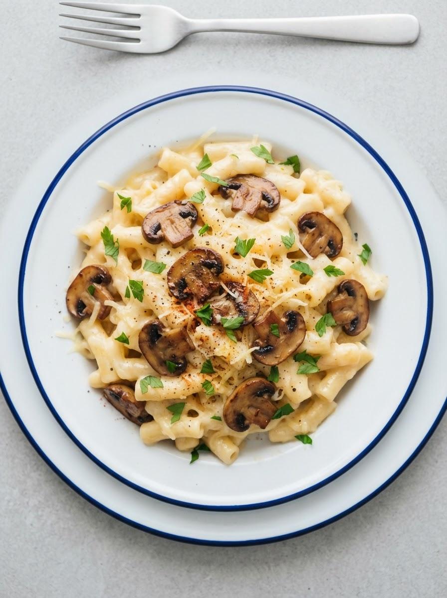 Vegetarische macaroni met kaassaus