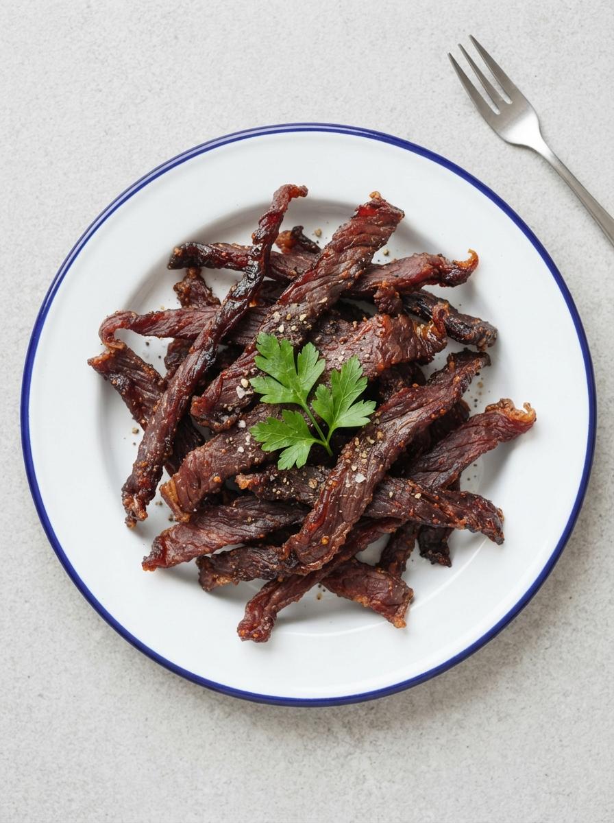 Eiwitrijke zelfgemaakte beef jerky