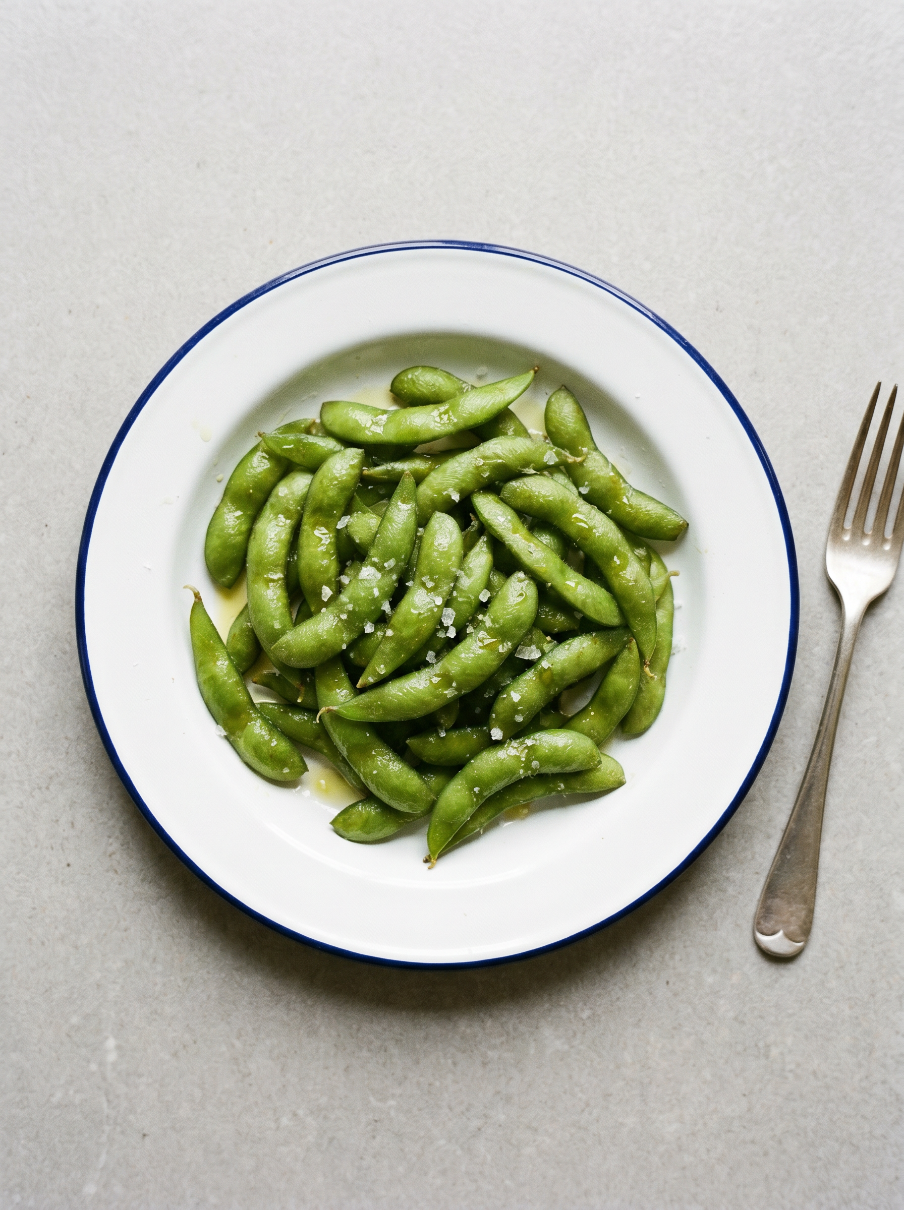 Edamame met zeezout uit de airfryer
