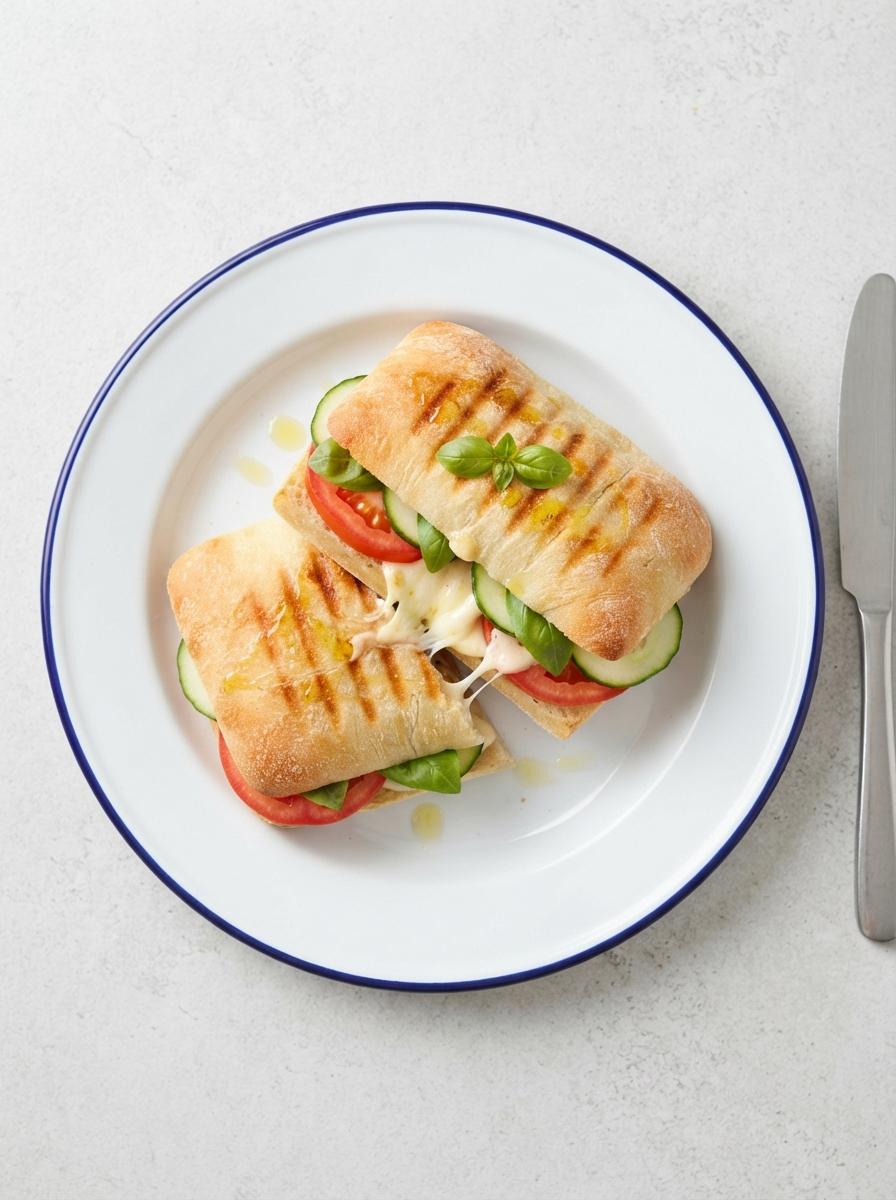 Vegan panini met mozzarella