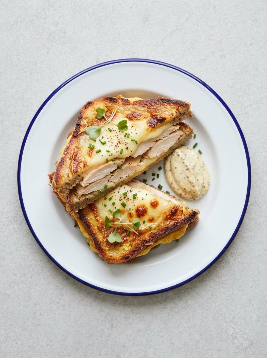 Eiwitrijke croque monsieur met extra eiwit