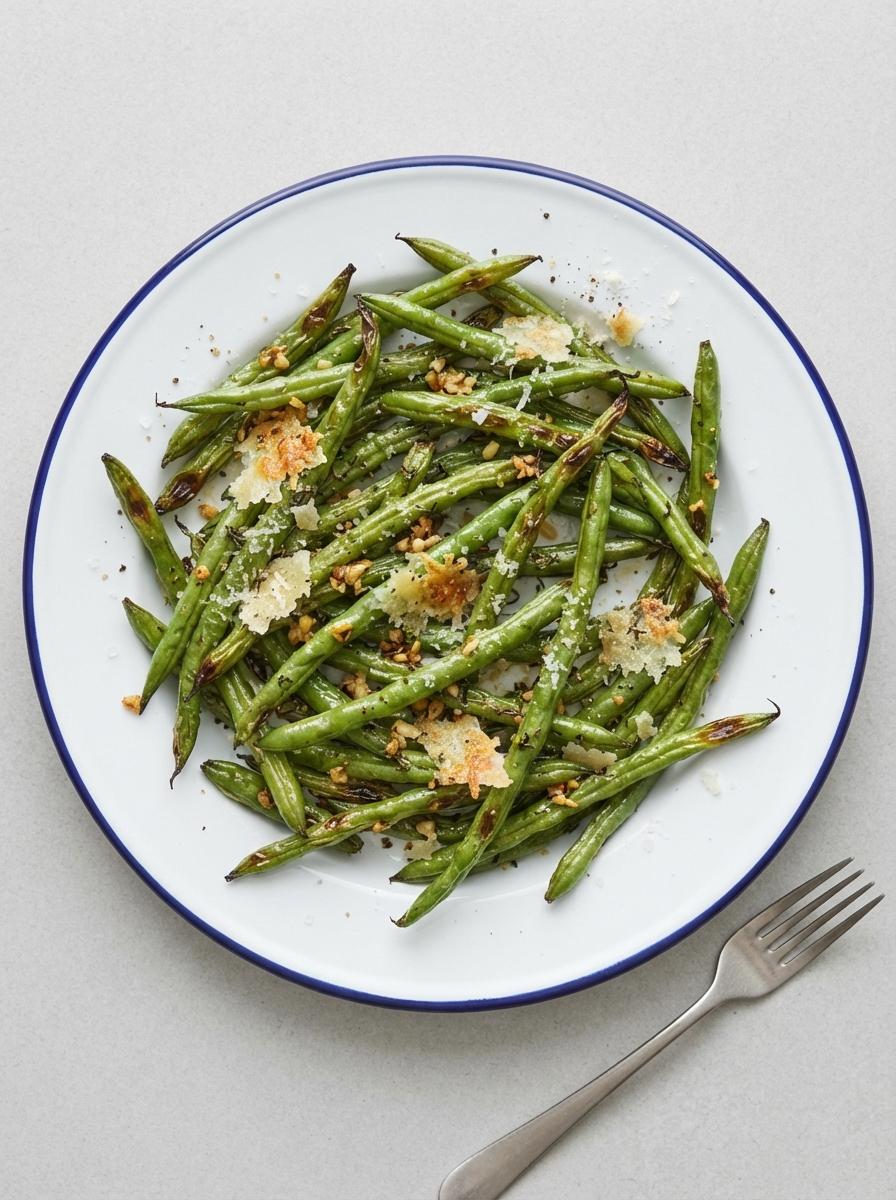 Vegetarische sperziebonen uit de oven met Parmezaan