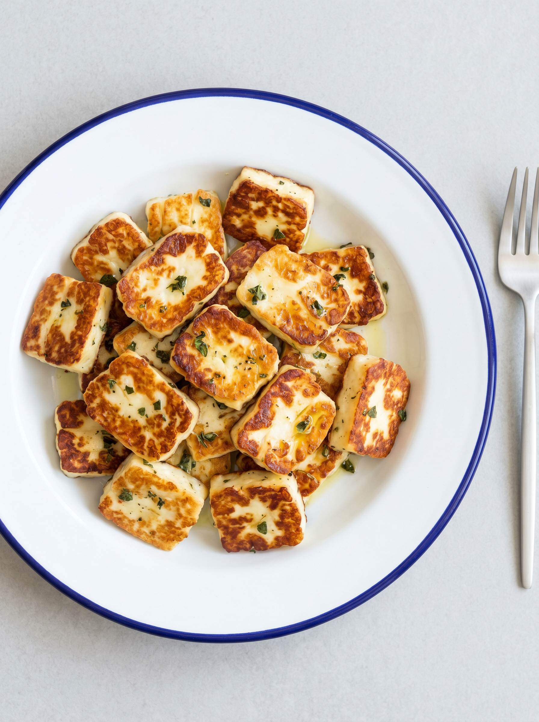 Airfryer halloumi met oregano