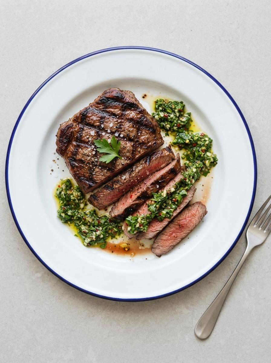 Eiwitrijke steak met chimichurri