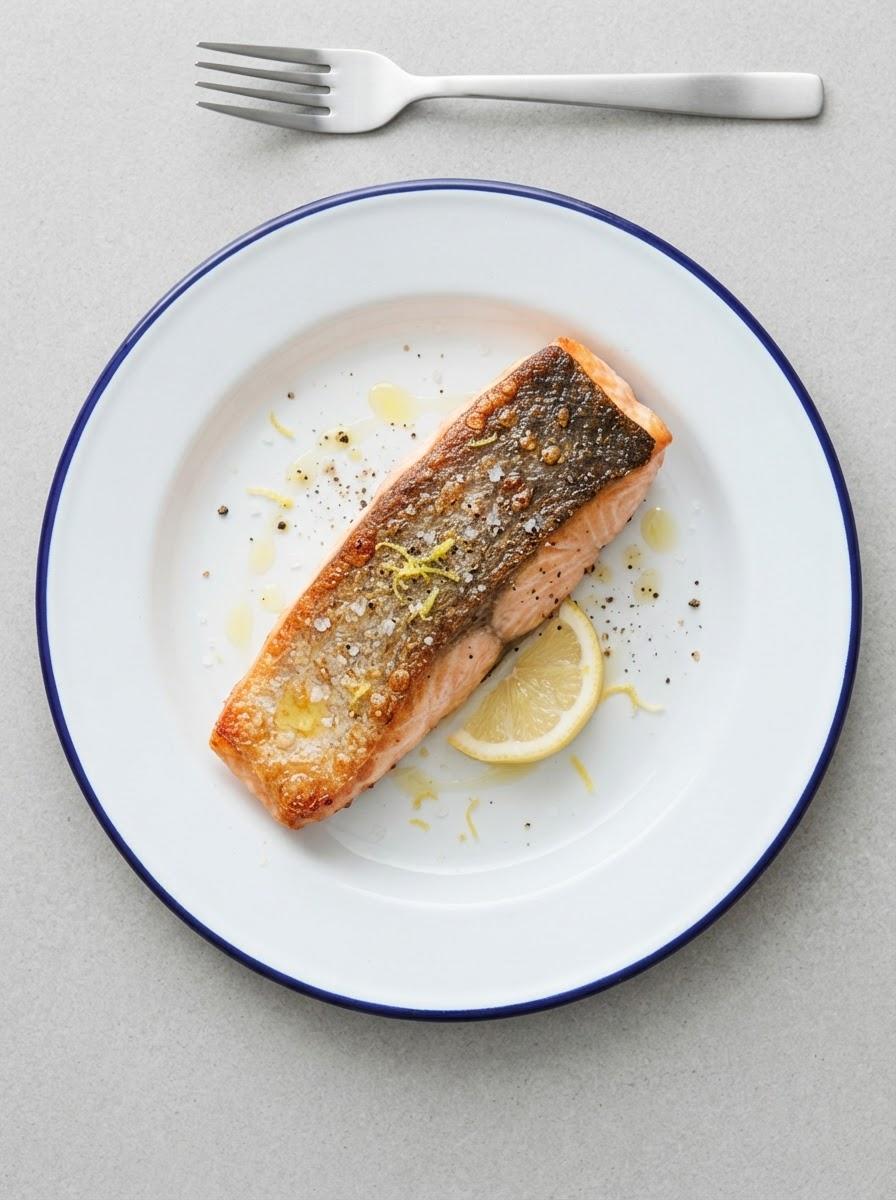 Eiwitrijke zalmfilet met krokant velletje