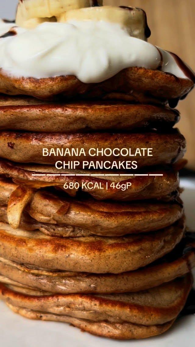Banaan Chocolade Chip Pannenkoeken