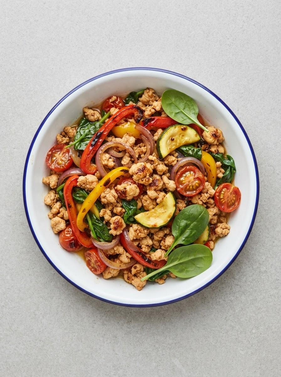 Caloriearme kipgehaktbowl