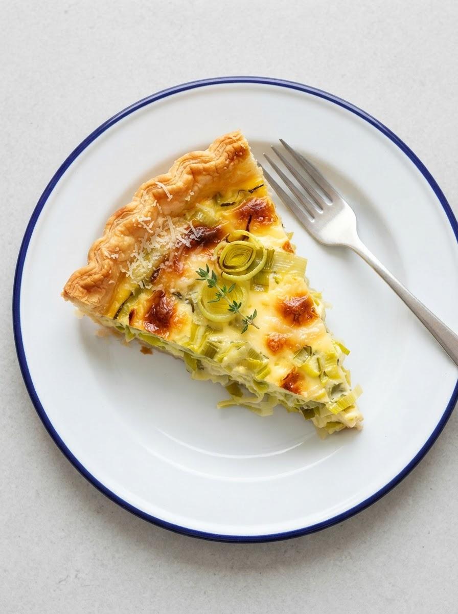 Vegetarische quiche met prei