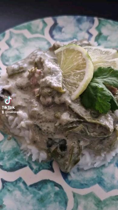 Thaise groene curry uit de Dutch Oven
