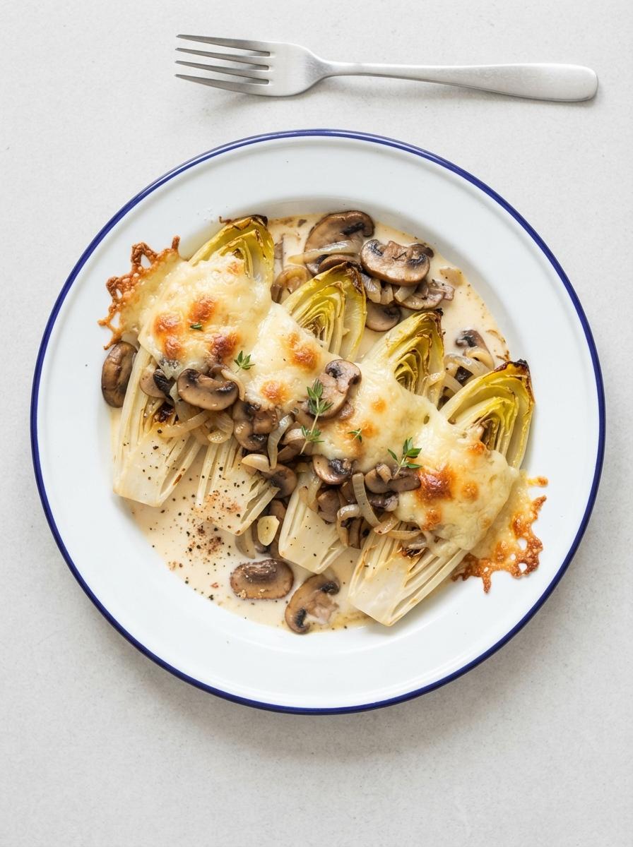 Vegetarische witlofschotel met kaas