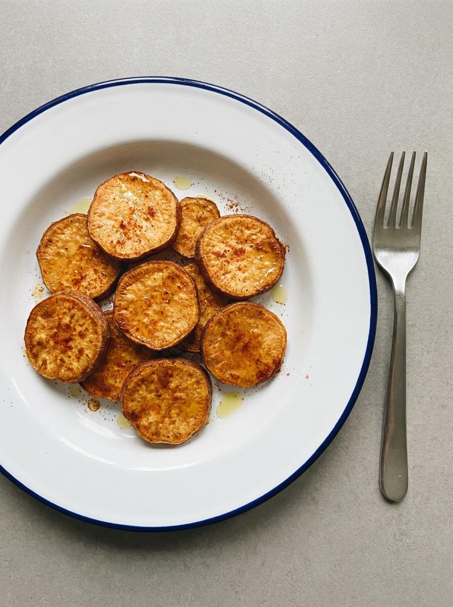 Zoete aardappel rondjes