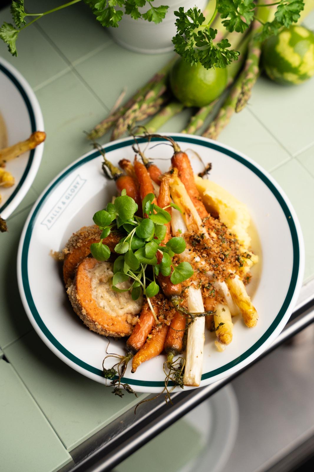 Balls & Glory met asperge en lam