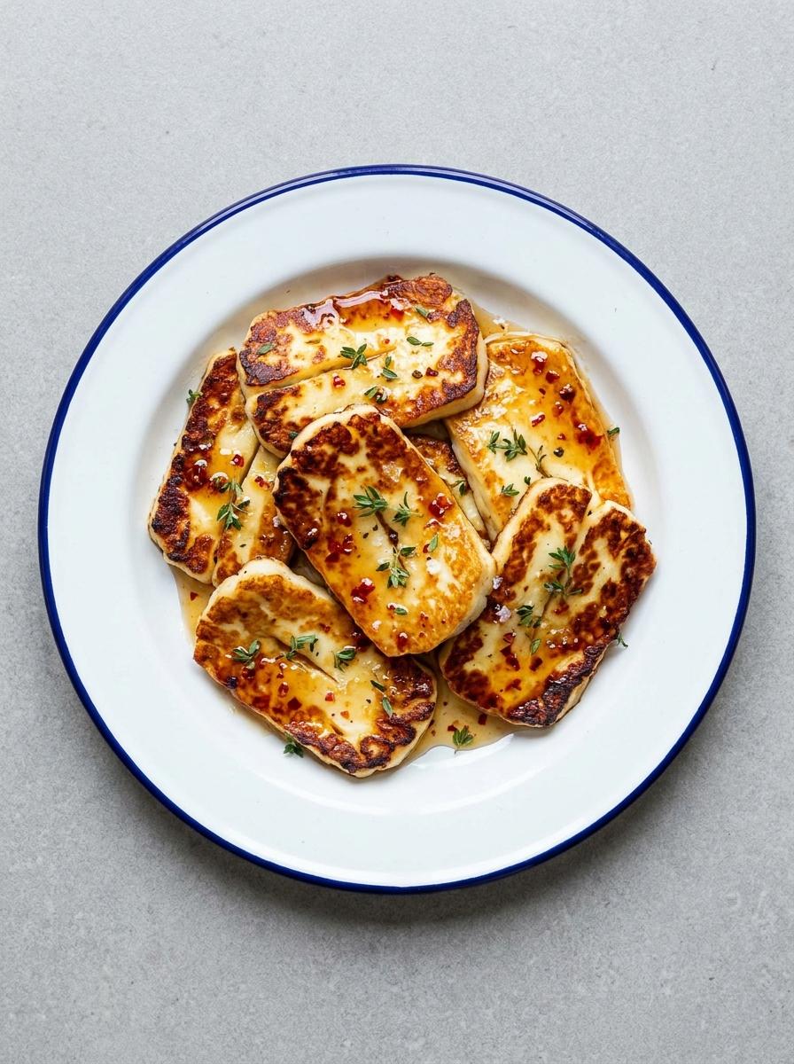 Halloumi met chilihoning uit de airfryer