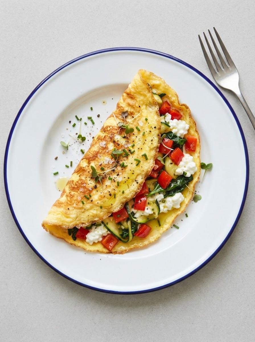 Eiwitrijke omelet vol groenten