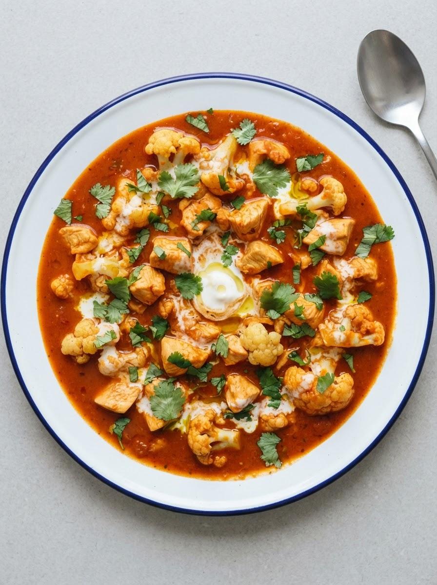 Caloriearme bloemkoolcurry