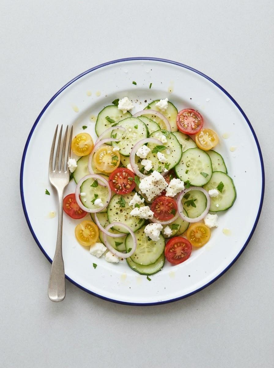Snelle komkommersalade