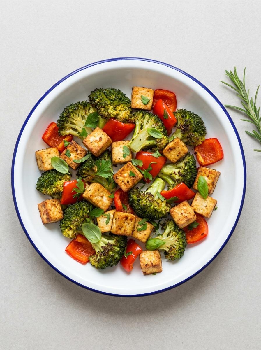 Airfryer groente en tofu traybake