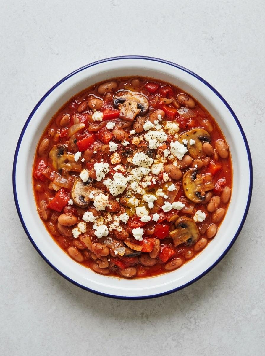Vegetarische bruine bonenschotel