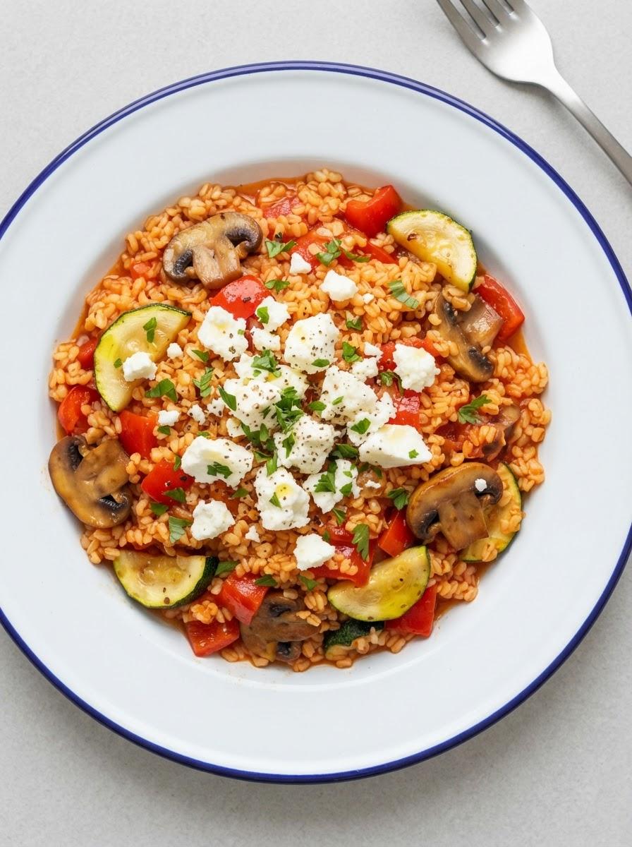 Vegetarische bulgurschotel