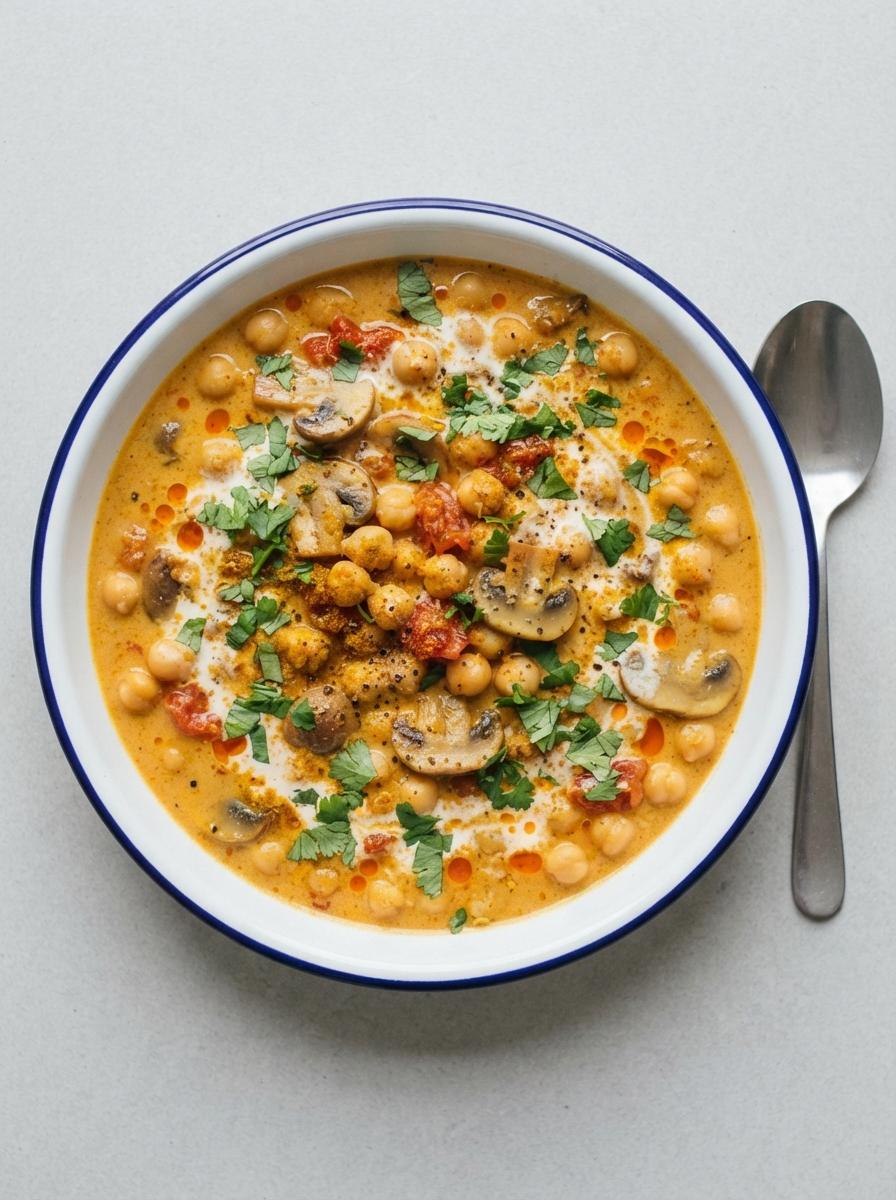 Vegetarische kerrie met kikkererwten