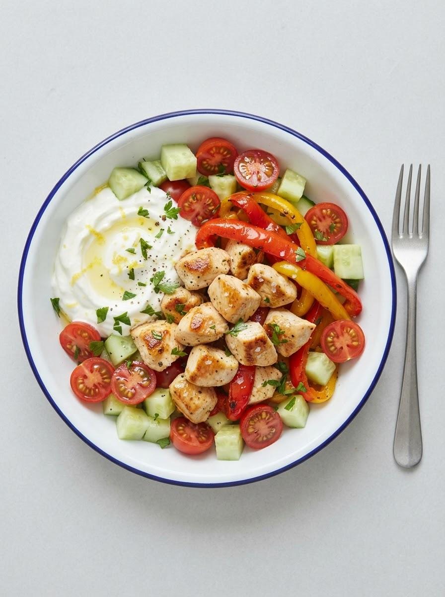 Caloriearme Griekse Yoghurt Kip Bowl