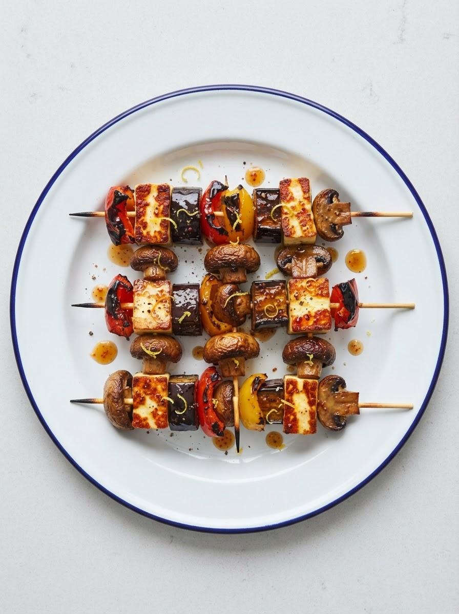 Vegetarische BBQ-spiesjes