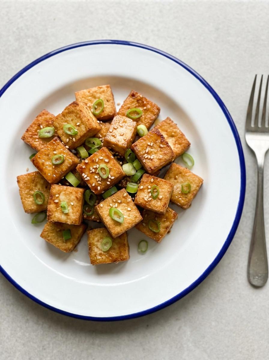 Krokante tofu uit de airfryer
