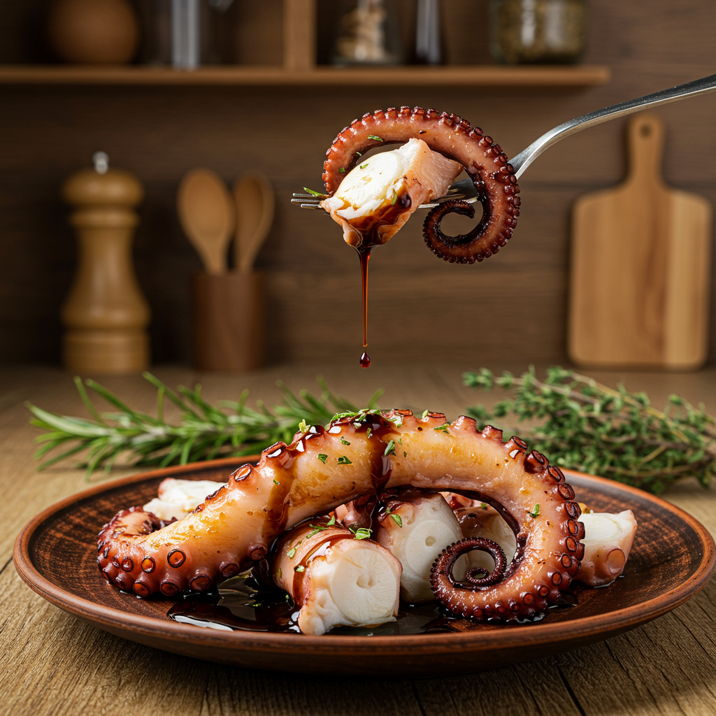 Octopus met Balsamicosaus
