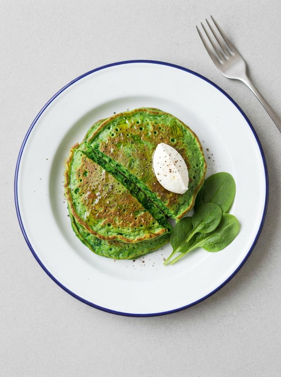 Eiwitrijke groene spinaziepannenkoekjes