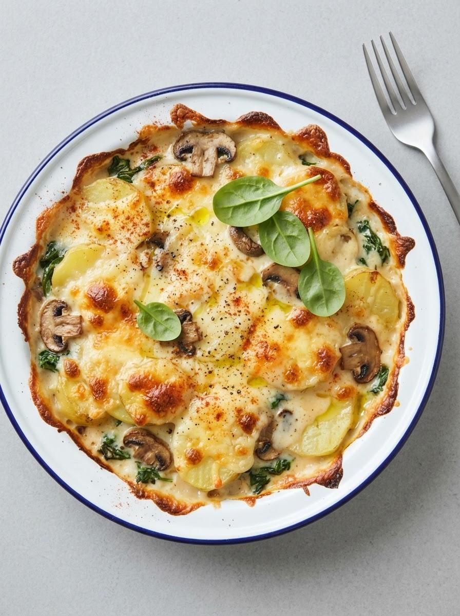 Vegetarische ovenschotel met aardappel