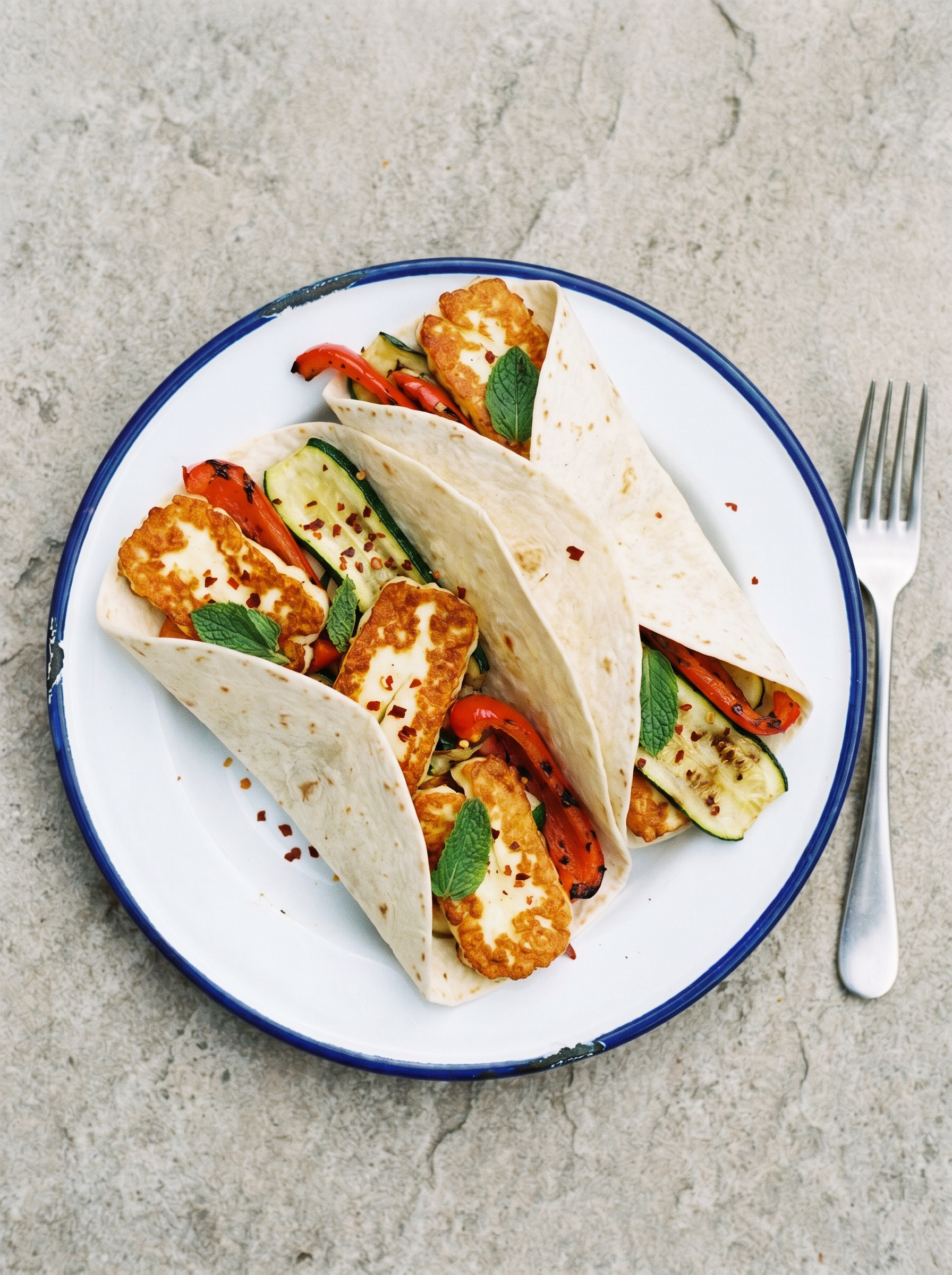 Airfryer Halloumi Wraps