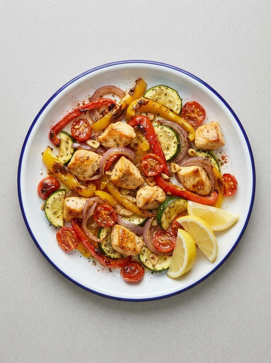 Caloriearme kip-groenteschotel