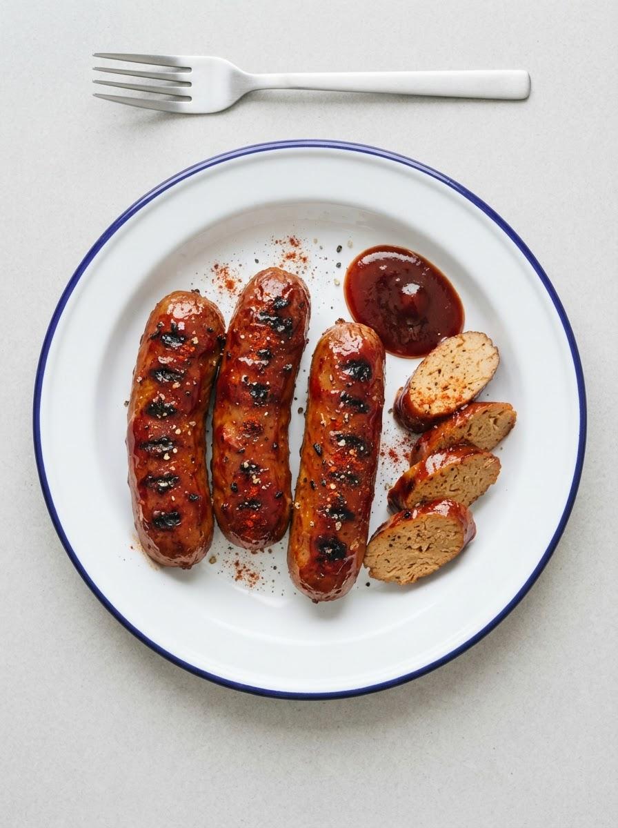 Vegan BBQ-worstjes van seitan