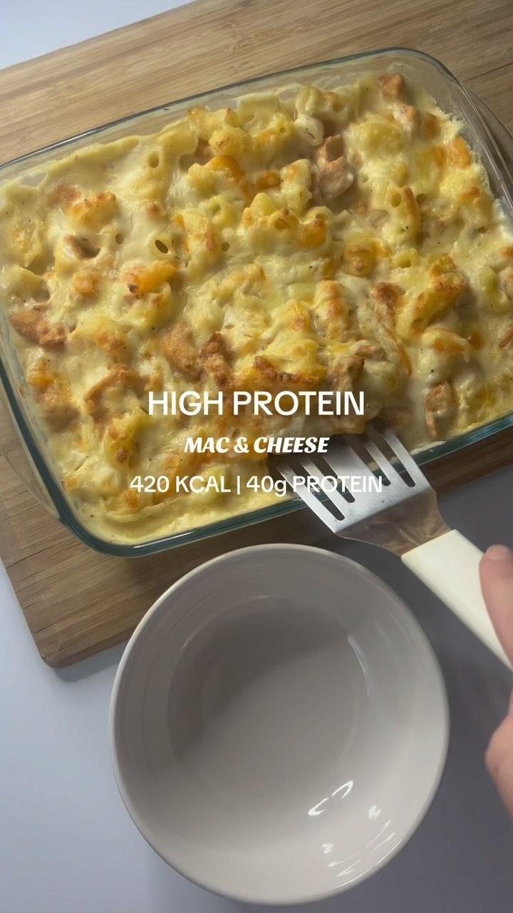 High Protein Mac & Cheese met Kip