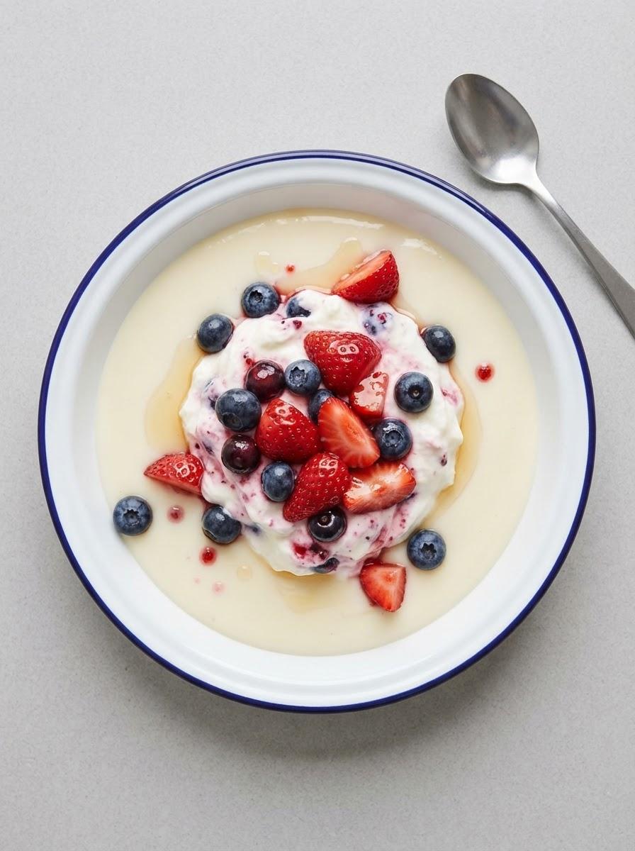 Caloriearme vanillepudding met fruit